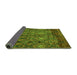 Sideview of Abstract Green Modern Rug, abs2913grn