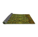 Sideview of Abstract Turquoise Modern Rug, abs2913turq