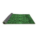 Sideview of Abstract Emerald Green Modern Rug, abs2913emgrn