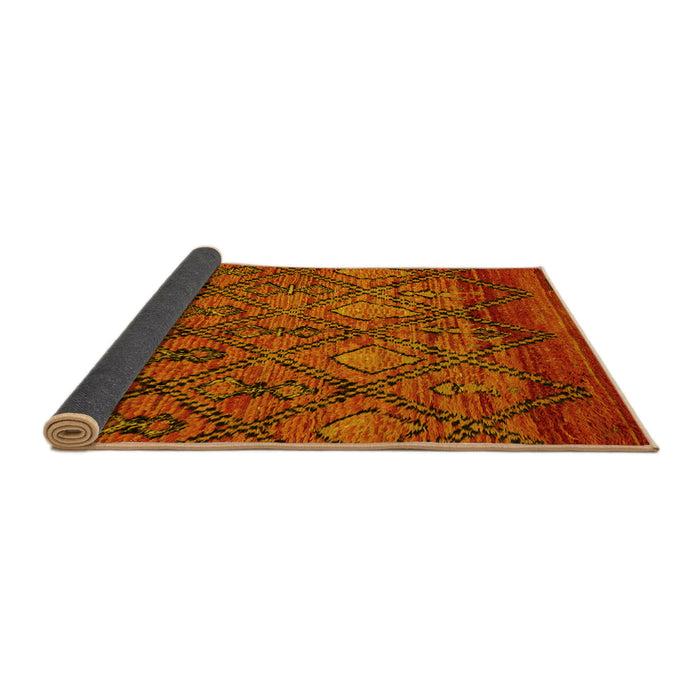 Sideview of Abstract Yellow Modern Rug, abs2913yw