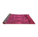 Sideview of Abstract Purple Modern Rug, abs2913pur