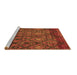 Sideview of Machine Washable Abstract Brown Modern Rug, wshabs2913brn