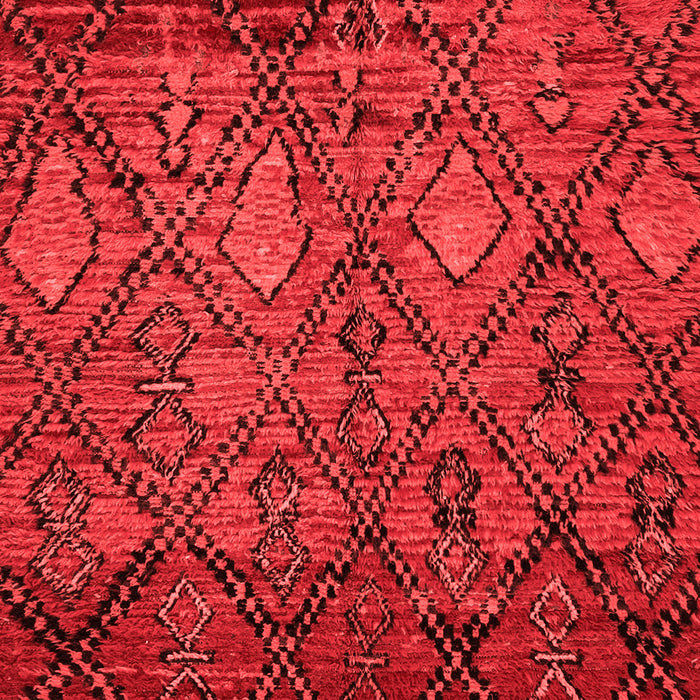 Machine Washable Abstract Red Modern Rug, wshabs2913red