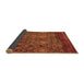 Sideview of Abstract Brown Modern Rug, abs2913brn