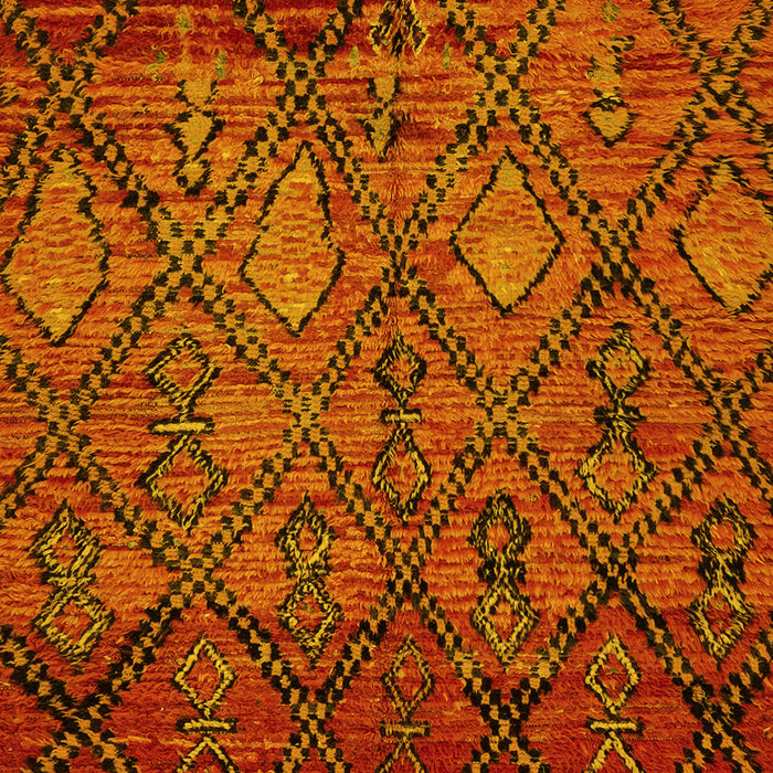 Abstract Yellow Modern Rug, abs2913yw