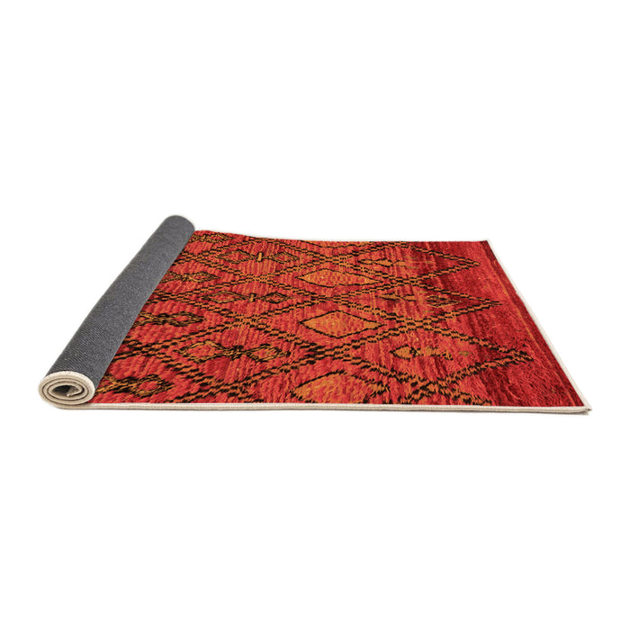 Sideview of Abstract Orange Modern Rug, abs2913org