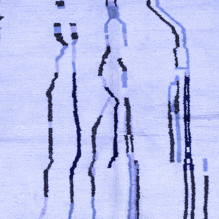 Machine Washable Solid Blue Modern Rug, wshabs2914blu