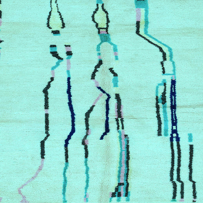 Square Machine Washable Solid Light Blue Modern Rug, wshabs2914lblu