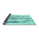 Sideview of Solid Light Blue Modern Rug, abs2914lblu