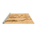 Sideview of Machine Washable Solid Orange Modern Area Rugs, wshabs2914org