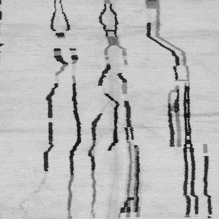 Square Machine Washable Solid Gray Modern Rug, wshabs2914gry