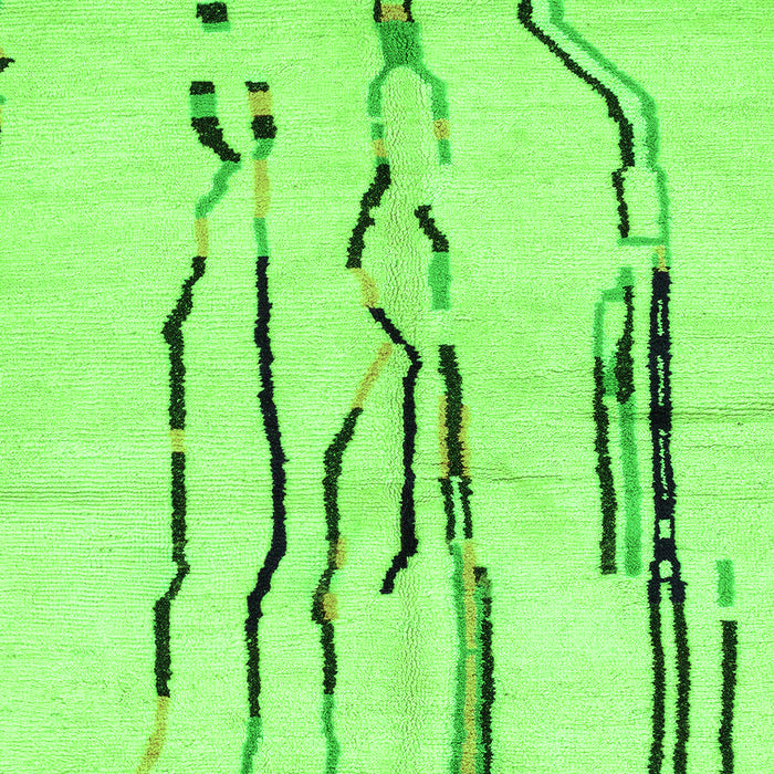 Machine Washable Solid Green Modern Area Rugs, wshabs2914grn