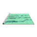 Sideview of Machine Washable Solid Turquoise Modern Area Rugs, wshabs2914turq