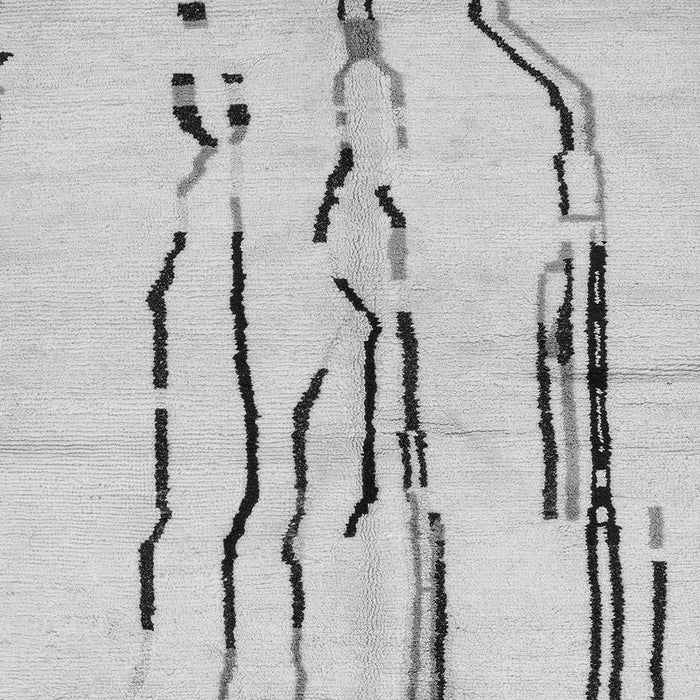 Machine Washable Solid Gray Modern Rug, wshabs2914gry