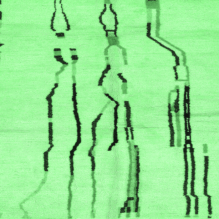 Square Machine Washable Solid Emerald Green Modern Area Rugs, wshabs2914emgrn