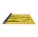 Sideview of Solid Yellow Modern Rug, abs2914yw