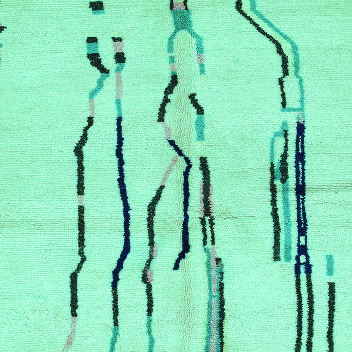 Machine Washable Solid Turquoise Modern Area Rugs, wshabs2914turq