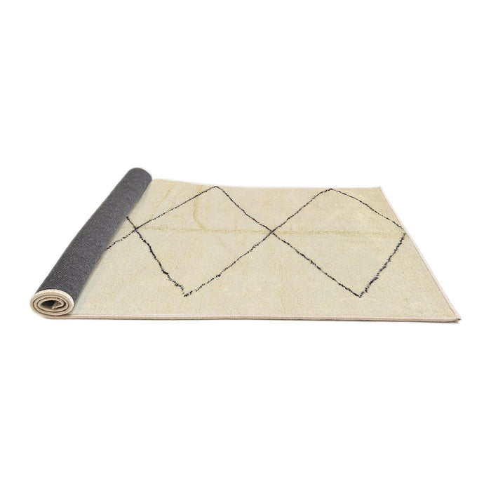 Sideview of Abstract Khaki Gold Solid Rug, abs2915