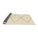 Sideview of Abstract Khaki Gold Solid Rug, abs2915