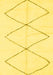 Machine Washable Solid Yellow Modern Rug, wshabs2915yw