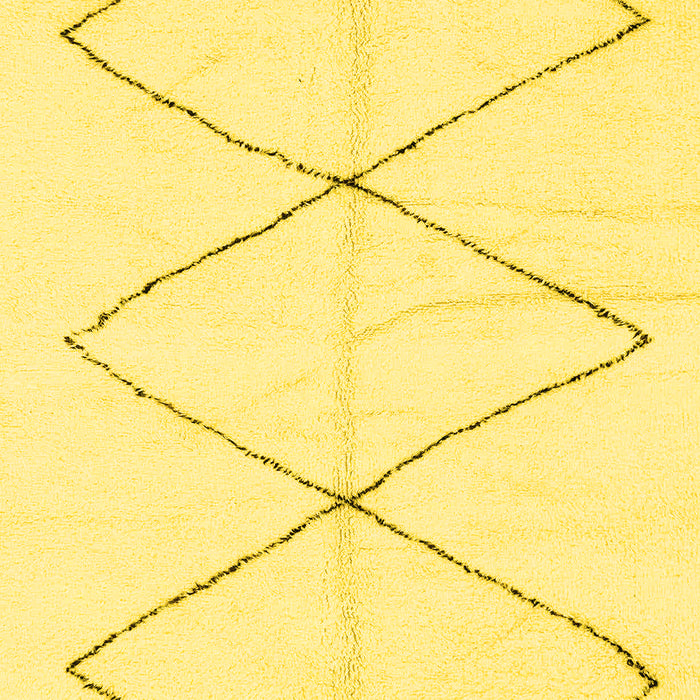 Machine Washable Solid Yellow Modern Rug, wshabs2915yw