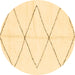 Round Solid Brown Modern Rug, abs2915brn