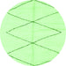 Round Solid Green Modern Rug, abs2915grn