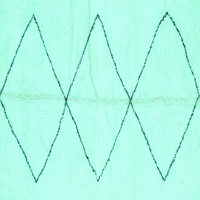 Square Machine Washable Solid Turquoise Modern Area Rugs, wshabs2915turq