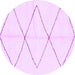 Round Solid Purple Modern Rug, abs2915pur