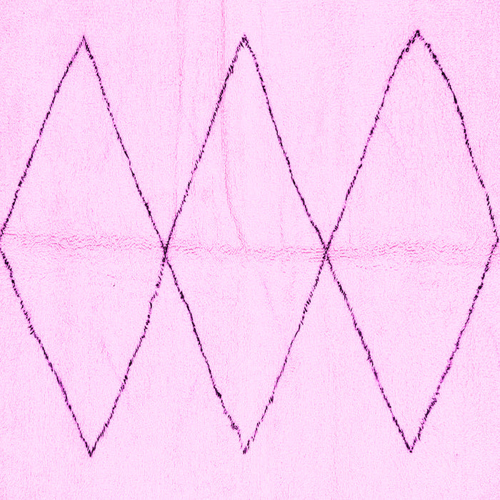 Square Solid Pink Modern Rug, abs2915pnk