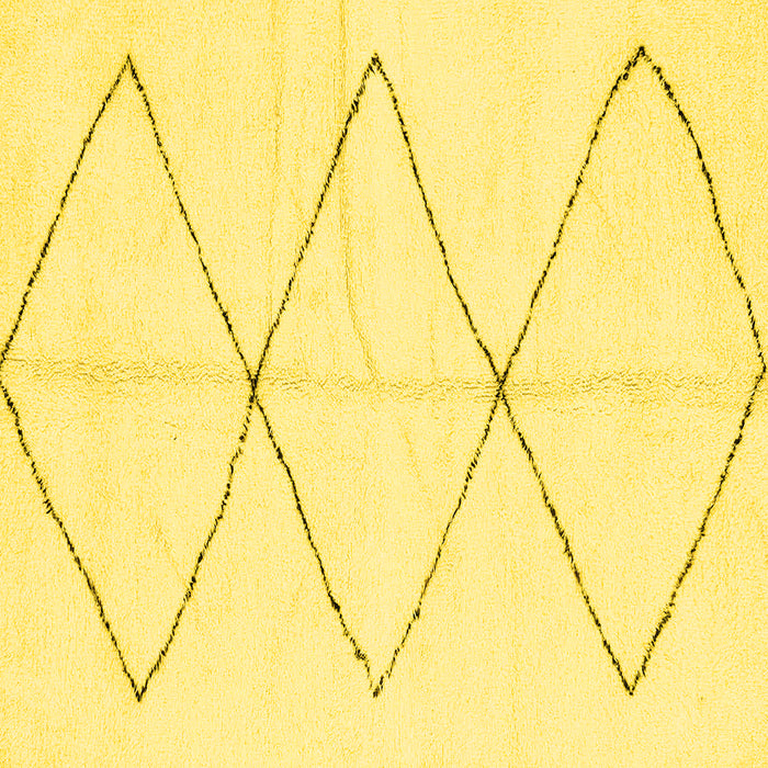 Square Solid Yellow Modern Rug, abs2915yw