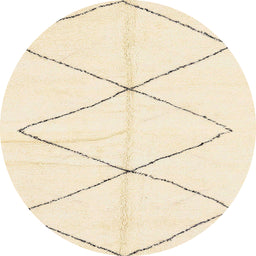 Round Abstract Khaki Gold Solid Rug, abs2915