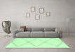 Machine Washable Solid Emerald Green Modern Area Rugs in a Living Room,, wshabs2915emgrn