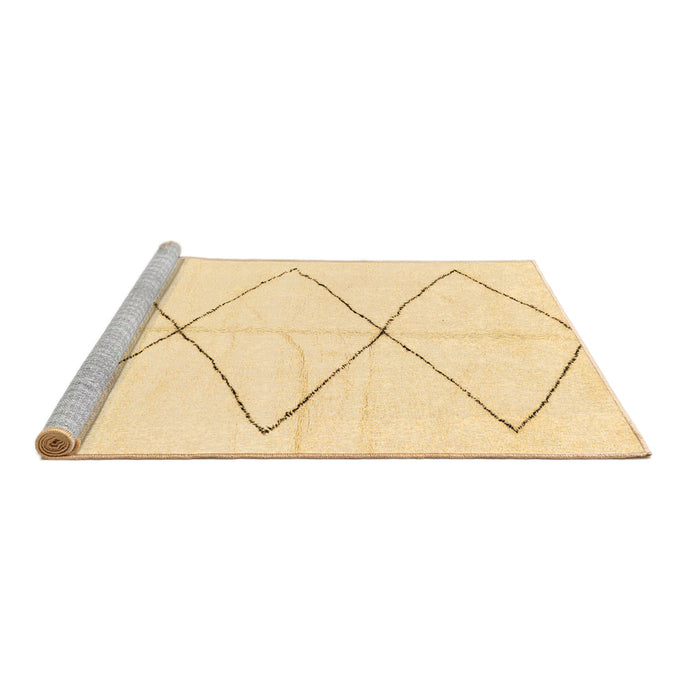 Sideview of Machine Washable Solid Brown Modern Rug, wshabs2915brn