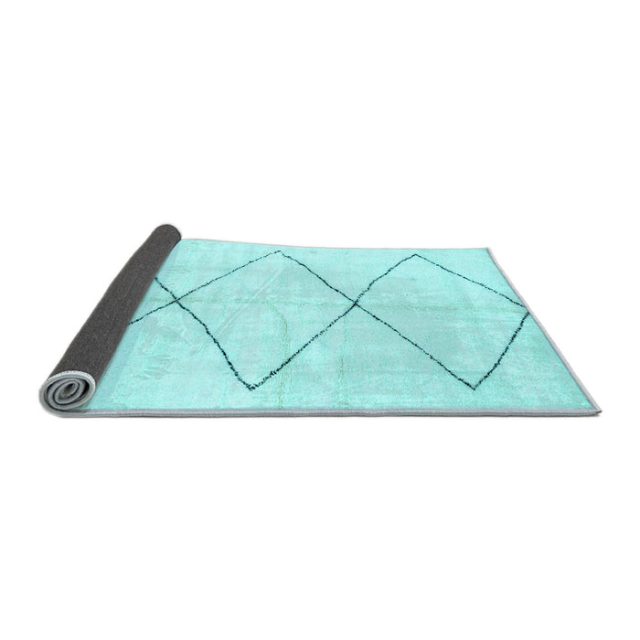 Sideview of Solid Light Blue Modern Rug, abs2915lblu