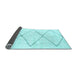 Sideview of Solid Light Blue Modern Rug, abs2915lblu