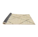 Sideview of Abstract Golden Blonde Gold Solid Rug, abs2916