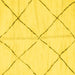 Square Machine Washable Solid Yellow Modern Rug, wshabs2916yw