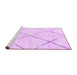 Sideview of Machine Washable Solid Purple Modern Area Rugs, wshabs2916pur