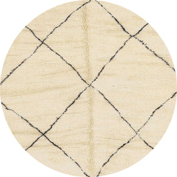 Round Abstract Golden Blonde Gold Solid Rug, abs2916