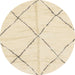 Round Abstract Golden Blonde Gold Solid Rug, abs2916