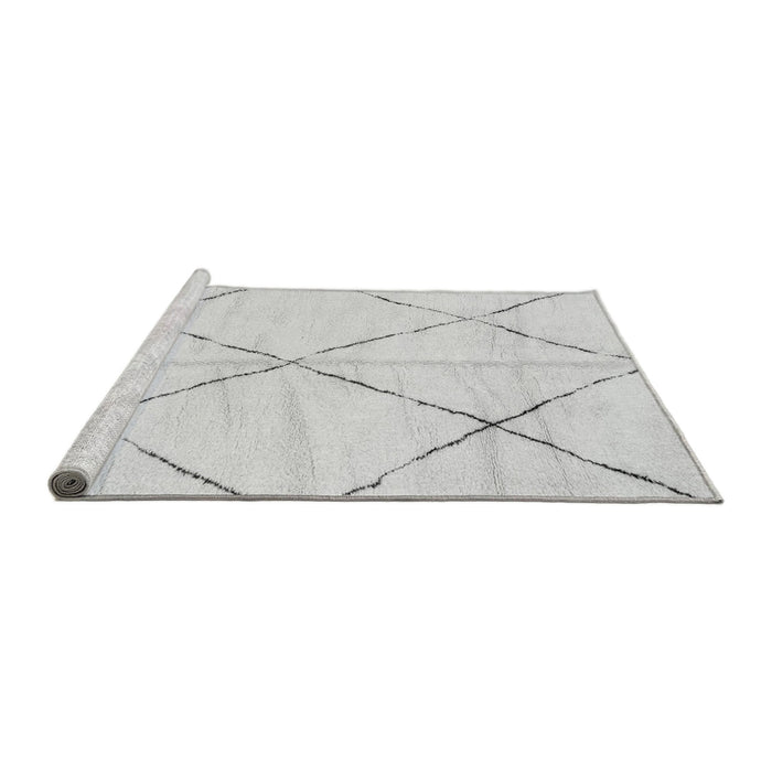 Sideview of Machine Washable Solid Gray Modern Rug, wshabs2916gry