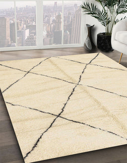 Machine Washable Abstract Gold Rug in a Family Room, wshabs2916