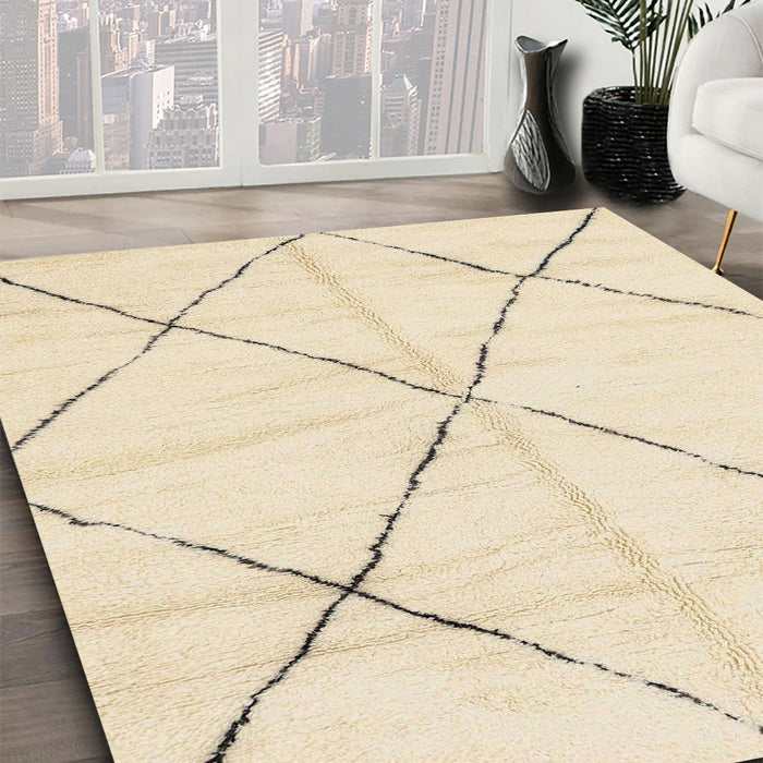 Machine Washable Abstract Gold Rug in a Family Room, wshabs2916