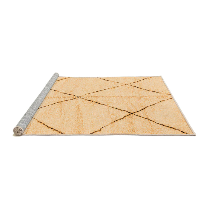 Sideview of Machine Washable Solid Orange Modern Area Rugs, wshabs2916org