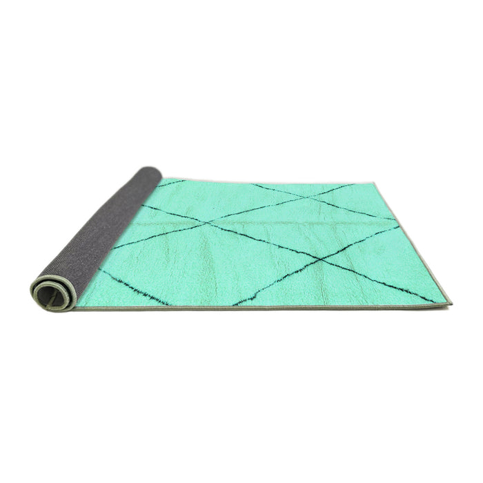 Sideview of Solid Turquoise Modern Rug, abs2916turq