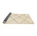 Sideview of Abstract Brown Solid Rug, abs2917