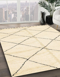 Machine Washable Abstract Brown Rug in a Family Room, wshabs2917