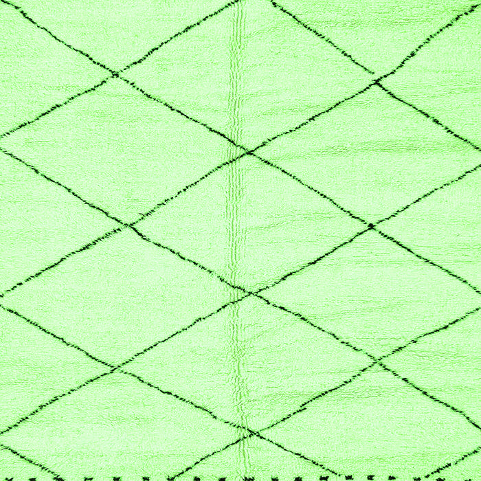 Square Machine Washable Solid Green Modern Area Rugs, wshabs2917grn