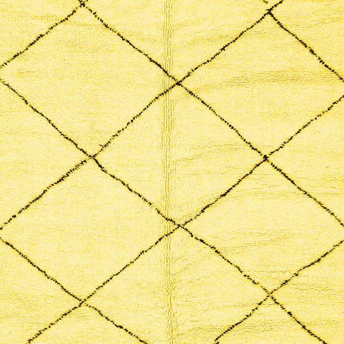 Machine Washable Solid Yellow Modern Rug, wshabs2917yw